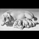 Sow with eight piglets, Bing & Grondahl figurine no. 1583