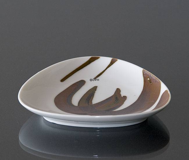 Skål med brun dekoration, Bing & Grondahl nr. 160-5292