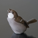Sparrow singing its song, Bing & Grondahl bird figurine No. 1607