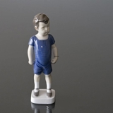 Kaj, boy standing in blue, Bing & Grondahl figurine No. 1617