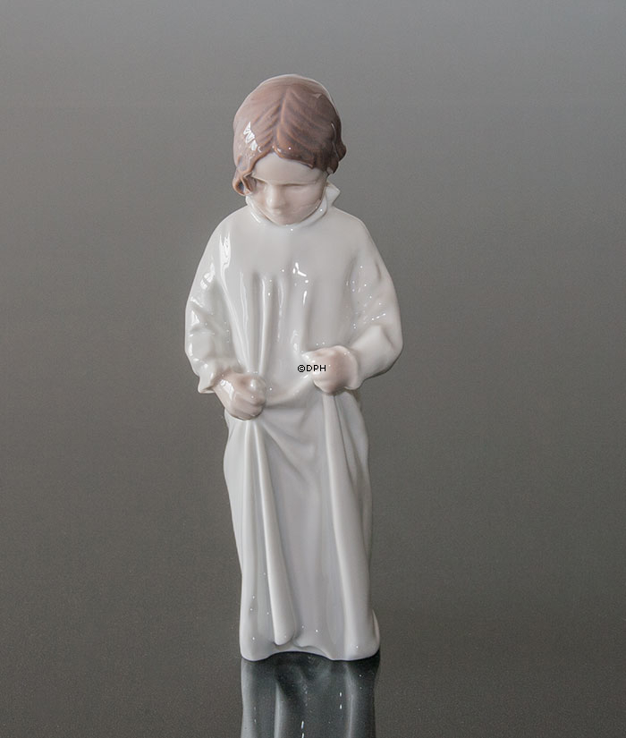 Godmorgen Mama, Pige i nattøj, Bing & Grøndahl figur nr. 1021408 / 1624