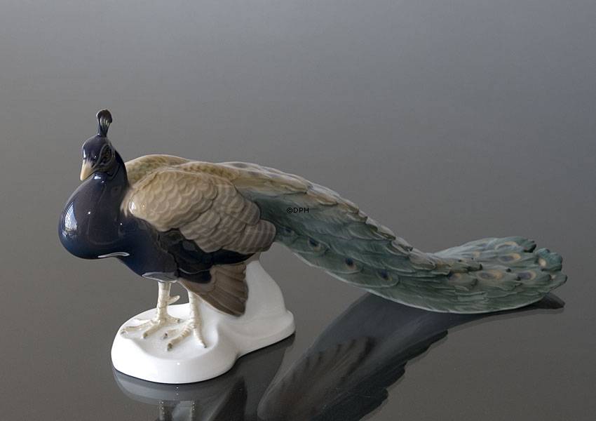 Påfuglehane, Bing & Grøndahl fugle figur nr. 1628