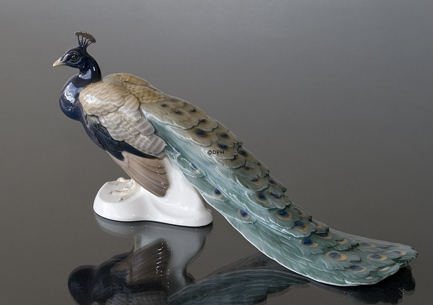 Påfuglehane, Bing & Grøndahl fugle figur nr. 1628