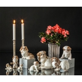 Siddende Pekingeserhvalp, Bing & Grøndahl hundefigur nr. 1637