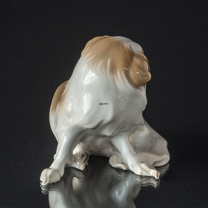 Siddende Pekingeserhvalp, Bing & Grøndahl hundefigur nr. 1637