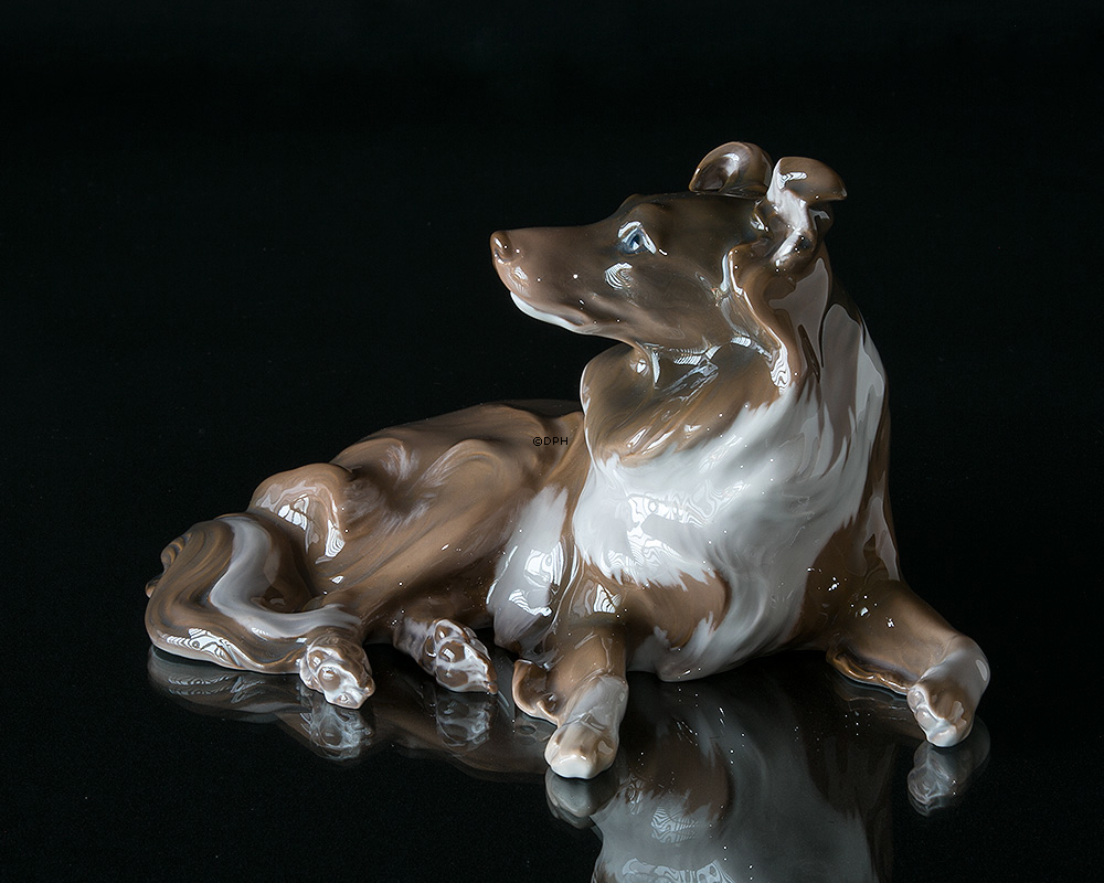 Liggende Collie, Bing & Grøndahl hunde figur Nr. 1663