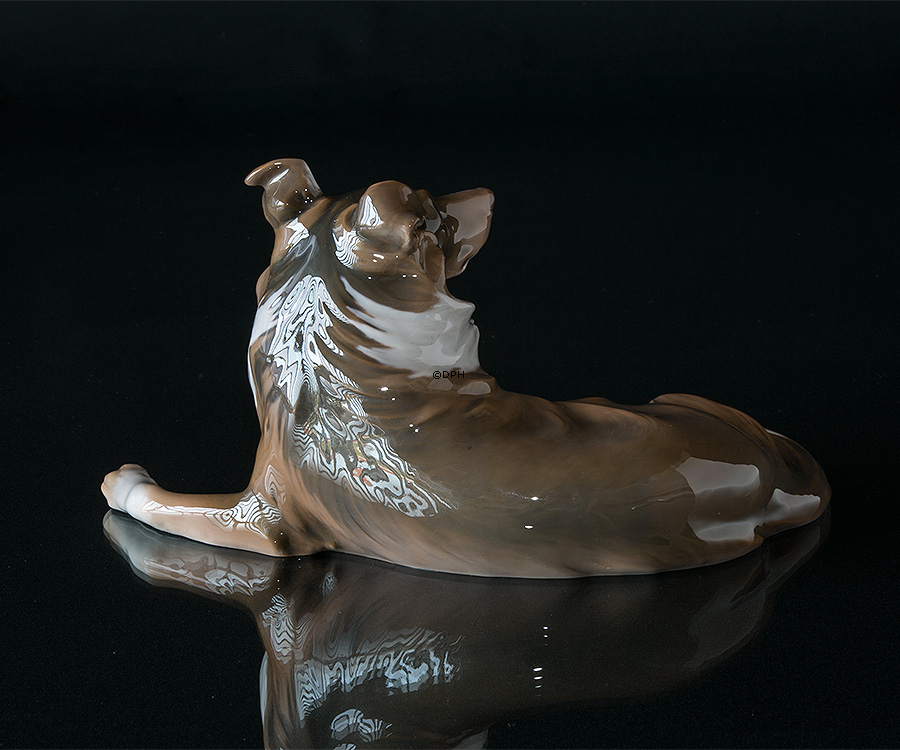 Liggende Collie, Bing & Grøndahl hunde figur Nr. 1663