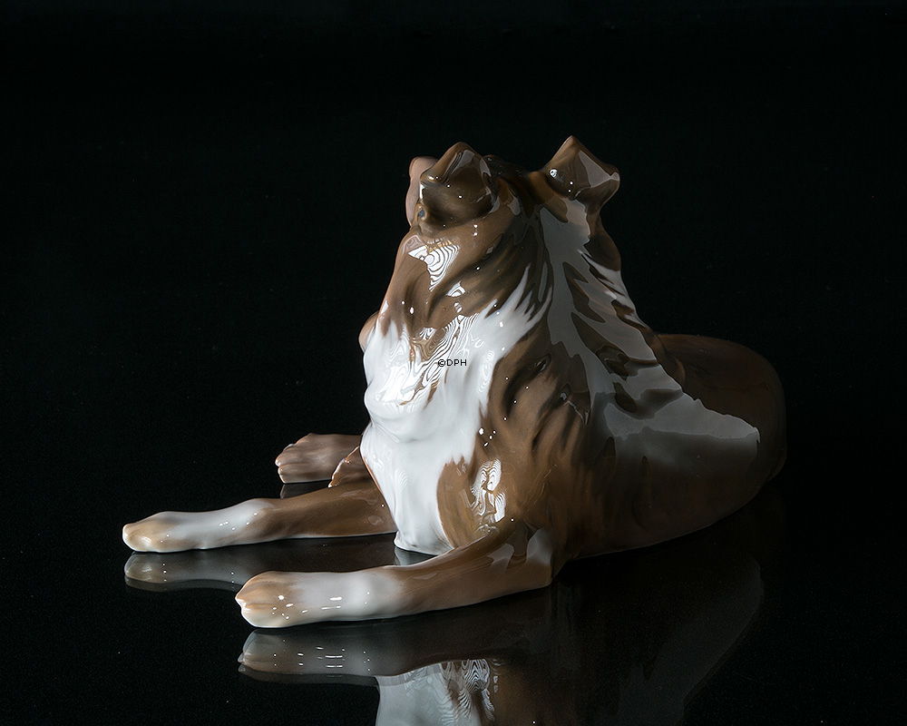 Liggende Collie, Bing & Grøndahl hunde figur Nr. 1663