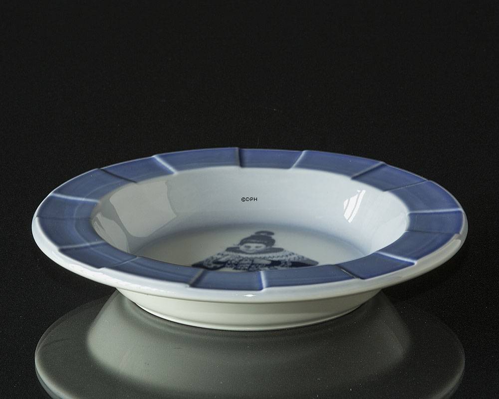 Skål, lys blå med grønlandsk pige, Bing & Grøndahl, Ø 22 cm nr. 1680-5454