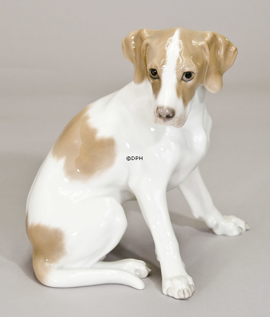 Siddende Pointer Hund, Bing & Grøndahl hundefigur Nr. 1716