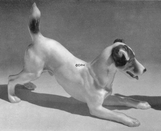 Legende Foxterrier, Bing & Grøndahl hunde figur Nr. 1723