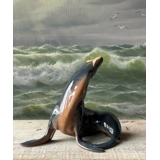 Sea Lion streching its neck, Bing & Grondahl figurine No. 1733