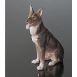 Deutscher Schäferhund sitzend, Bing & Gröndahl Figur nr. 1765