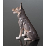 Deutscher Schäferhund sitzend, Bing & Gröndahl Figur nr. 1765