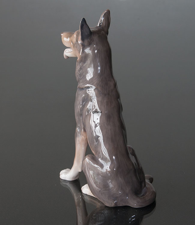 Siddende Schæferhund, Bing & Grøndahl hundefigur nr. 1765
