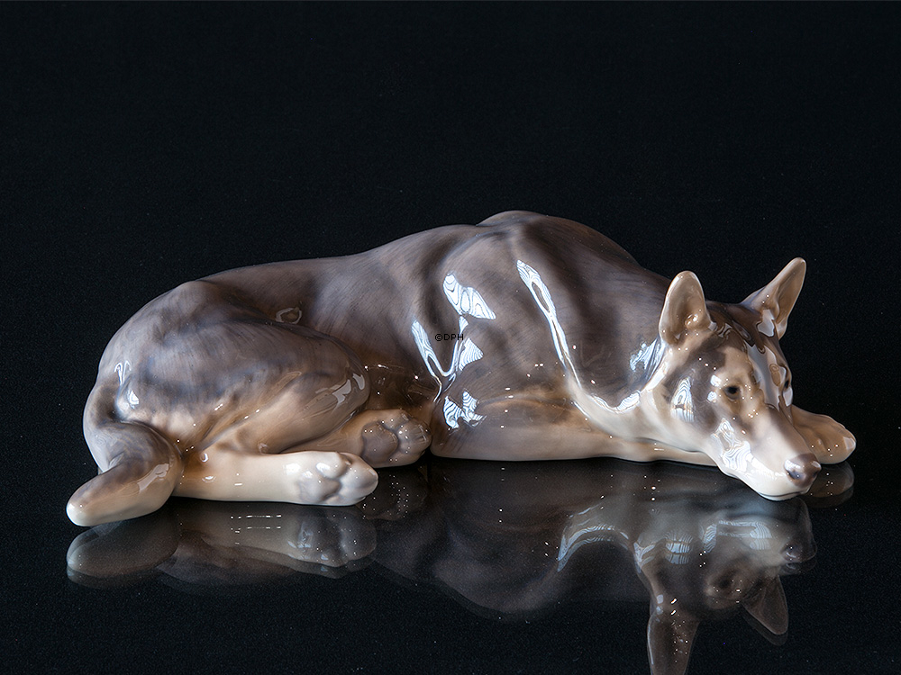 Schæferhund 24cm, Bing & Grøndahl hundefigur nr. 1789
