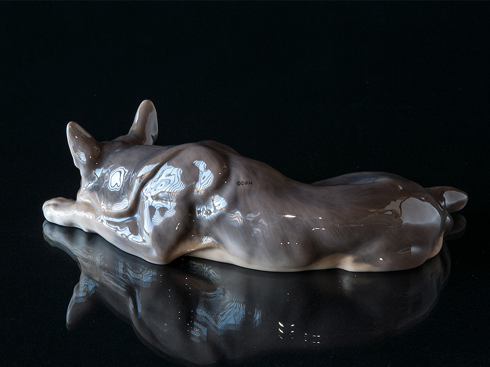 Schæferhund 24cm, Bing & Grøndahl hundefigur nr. 1789