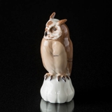 Small owl on plinth, Bing & Grondahl bird figurine no. 1800