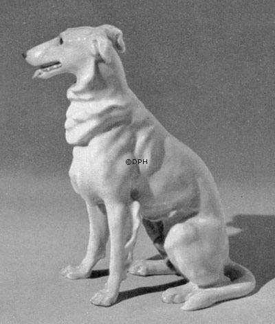 Siddende Borzoi, Bing & Grøndahl hundefigur nr. 1814