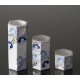 Tea-light Candleholders, 3 pcs., White with blue flowers, Bing & Grondahl no. 1817-5465