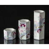 Teelichthalter, Weiß mit Blumen, Bing & Gröndahl Nr. 1827-5465