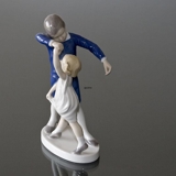 Children dancing learning the steps of the waltz, Bing & Grondahl figurine No. 1845