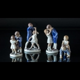 Children dancing learning the steps of the waltz, Bing & Grondahl figurine No. 1845