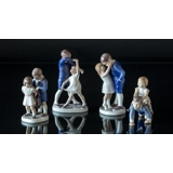 Children dancing learning the steps of the waltz, Bing & Grondahl figurine No. 1845