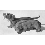 Pair of dachshunds, Bing & Grondahl dog figurine no. 1861