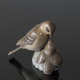 Sparrow feeding its young, Bing & Grondahl bird figurine No. 1869