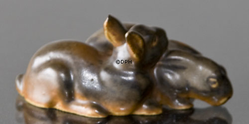 Kaningruppe, Bing & Grøndahl stentøjsfigur nr. 1875