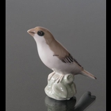 Linnet being attentive, Bing & Grondahl bird figurine No. 1887