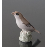 Linnet being attentive, Bing & Grondahl bird figurine No. 1887