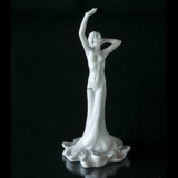 Woman, white figurine, unique, Bing & Grøndahl med Dahl Jensen No. 1900