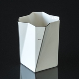 Bing & Gröndahl Futura Vase Nr. 1922-5476 mit Silberdekor, Design: Else Kamp