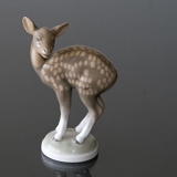 Fawn standing and looking surprised to the side, Bing & Grondahl figurine No. 1929