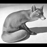 Fuchs, sitzend, 21,5cm, Bing & Gröndahl Figur Nr. 1958