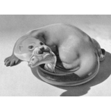 Otter with fish, Bing & Grondahl figurine no. 1969