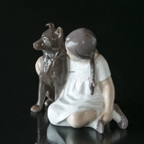 Girl with dog, Bing & Grondahl figurine No. 1973