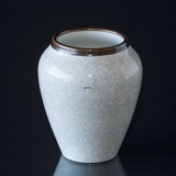 Craquele Vase with Brown Edge, Bing & Grondahl No. 198