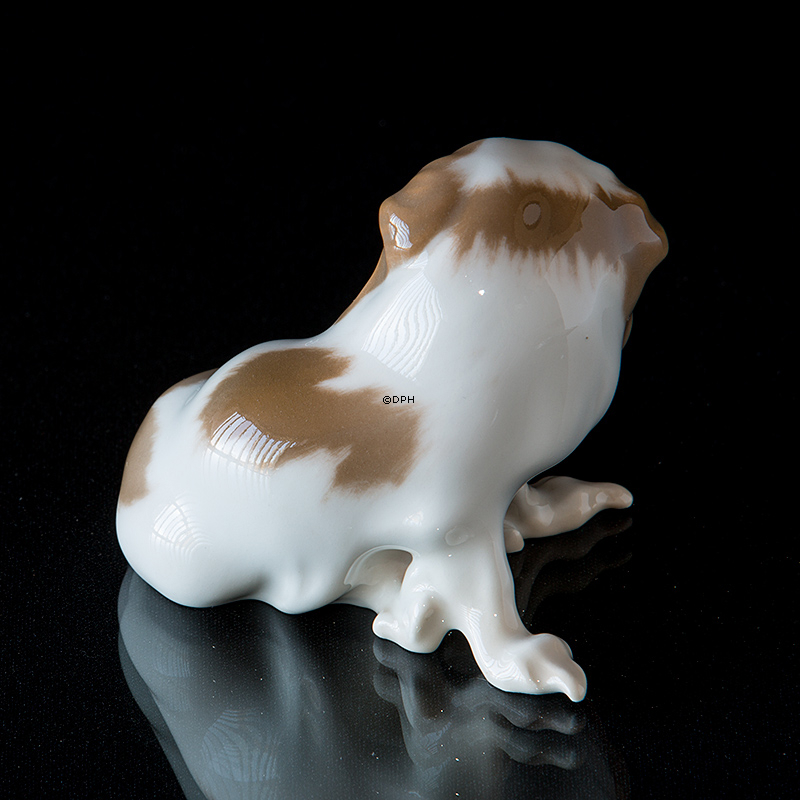 Siddende Pekingeser, miniature Bing & Grøndahl hunde figur nr. 1986