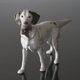 Hunting dog with bird, Bing & Grondahl dog figurine No. 2015