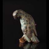 Papagei schaut zur Seite, Bing & Gröndahl Steingut Vogelfigur Nr. 2019