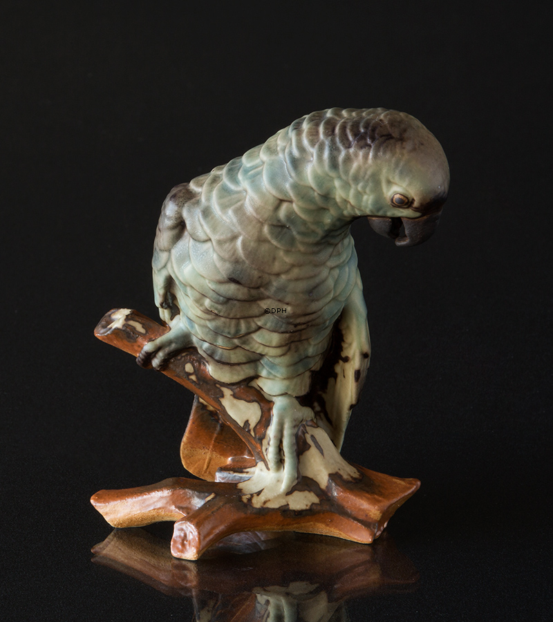 Papegøje, Bing & Grøndahl stentøjsfigur af fugl nr. 2019
