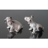 Sealyham Terrier sitzt, Bing & Gröndahl Hund Figur Nr. 2027