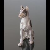Stor hundefigur - Siddende Grand Danois, Bing & Grøndahl hundefigur nr. 2038