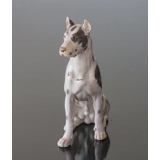 Great Dane, Sitting at attention, Bing & Grondahl dog figurine No. 2038