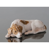 Pointer lying down, Bing & Grondahl dog figurine no. 2044