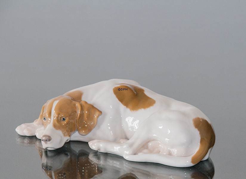 Liggende Pointer, Bing & Grøndahl hunde figur nr. 2044