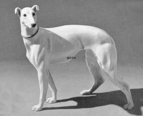 Stående Greyhound, Bing & Grøndahl hundefigur nr. 2078